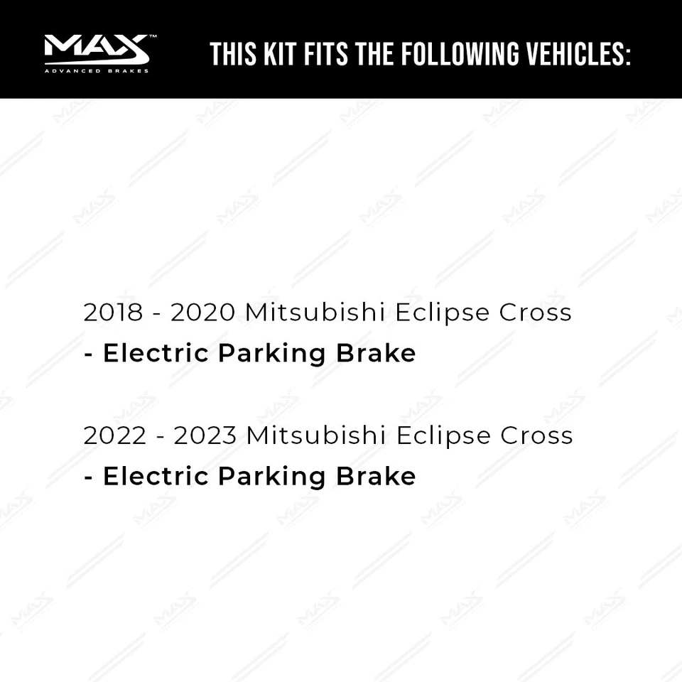 Front & Rear Drilled Brake Rotors + Pads for 2019-23 Mitsubishi Eclipse Cross Foto 2 de 4