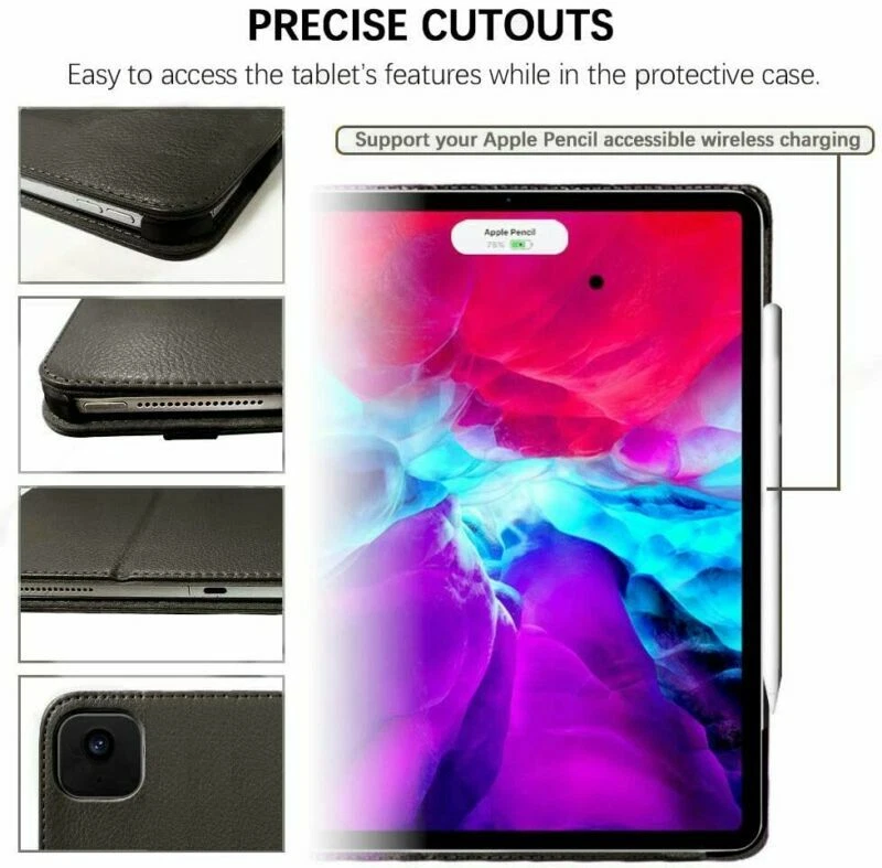 For Apple iPad Pro 12.9 2021 Tablet PU Leather Slim Stand SMART CASE Folio Cover - Image 4 of 4