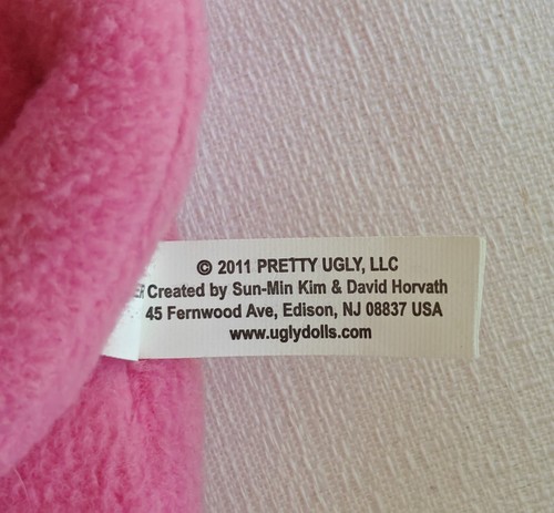 Uglydoll Wrey Wrinko 11" Plush Pink 2011 Pretty Ugly Stuffed Monster Toy - Picture 5 of 9
