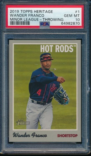 PSA 10 WANDER FRANCO 2019 Topps Heritage Image VARIATION Rookie Card RC GEM MINT