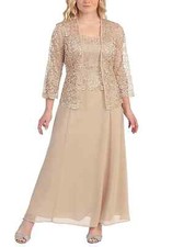 Mother of the Bride Dresses With Jacket Ankle Length Lace Chiffon Wedding Guest
