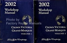 2002 Ford Crown Victoria Mercury Grand Marquis Service Manual Shop Repair Set