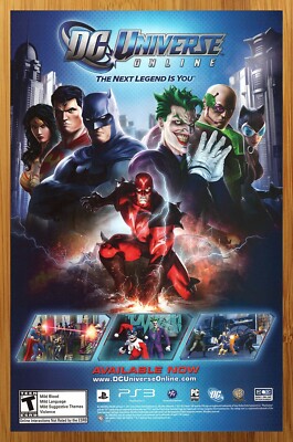 2011 DC Universe Online PS3 PC Print Ad/Poster Official Batman Joker Game Art