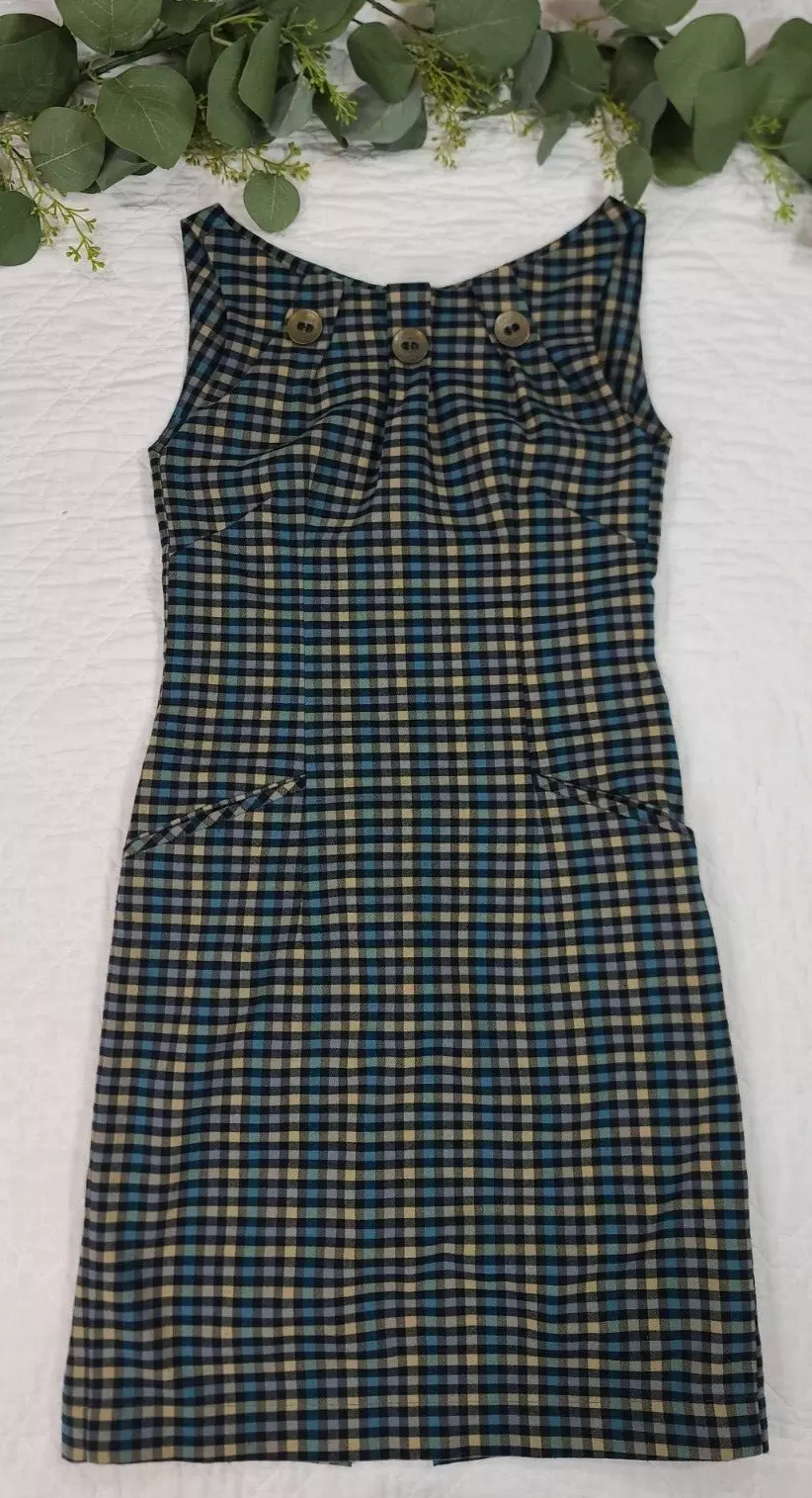 Robe femme Gucci collante à carreaux ligne A taille 2 XS