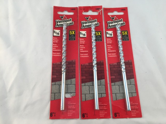 Bosch Vermont American 14013 Masonry Bit - 1/8-Inch By 3-Inch Double Flute Carbide Tip