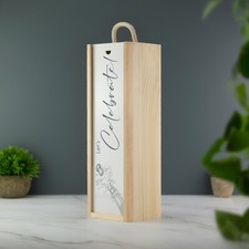 Personalised Wine Box Custom Printed Wedding Anniversary Birthday