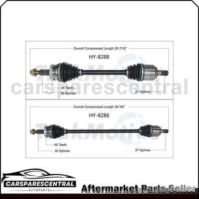 For 2015 2016 2017 2018 Hyundai Sonata 2.4L 2x CV Joint Axle Front Set