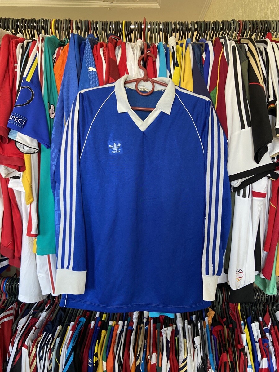 1980s 1990s ADIDAS TEMPLATE FOOTBAL SHIRT SOCCER JERSEY LONG