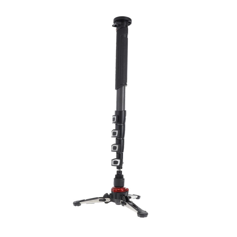 Monopie de fibra de carbono Manfrotto XPRO LAND con cerraduras de pierna de alimentación rápida (16,15-55,5") Foto 2 de 4