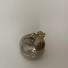 Vintage MCM Davco Silver ltd Apple Trinket Dish/Bombonera/Candy Dish