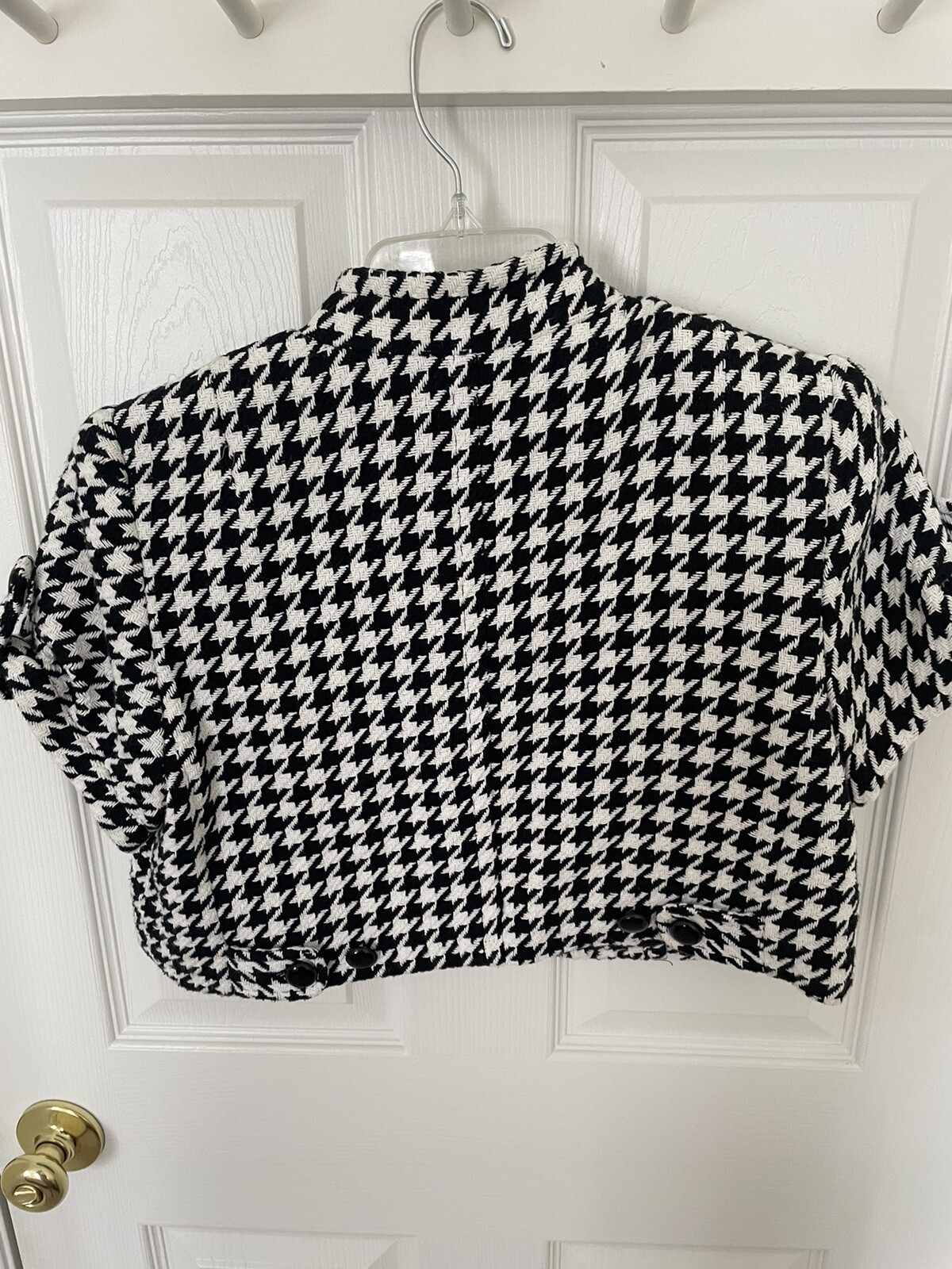 Grace Elements Cotton Houndstooth Cropped Jacket … - image 6