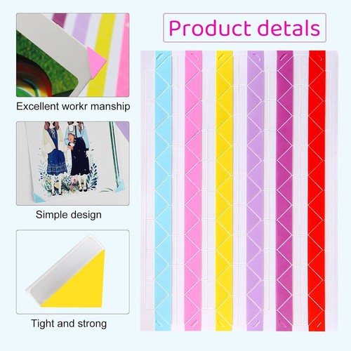 2040 PCS Photo Corners, Self Adhesive Photo Corner Stickers Mounting Corners - Picture 4 of 6