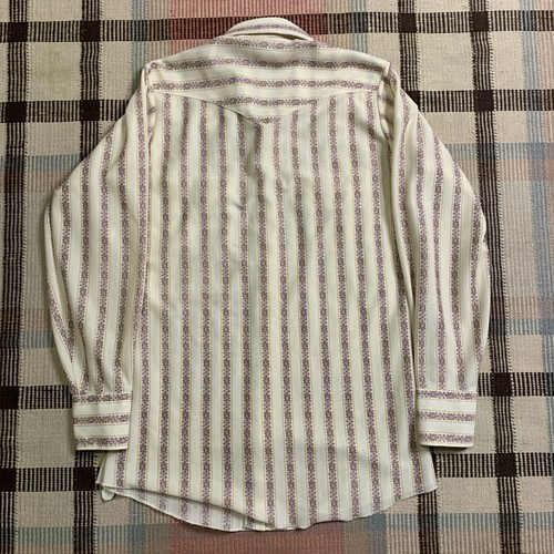 Vtg H Bar C Geometric Pearl Snap Shirt Size M Western Disco 70s USA - Picture 6 of 8