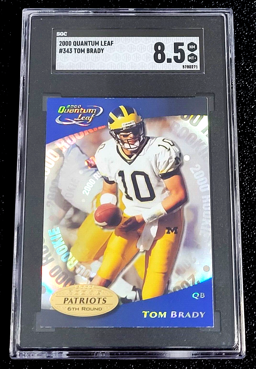 2000 QUANTUM LEAF TOM BRADY #343 RC SGC 8.5 NM/MT+ ROOKIE RC G1757