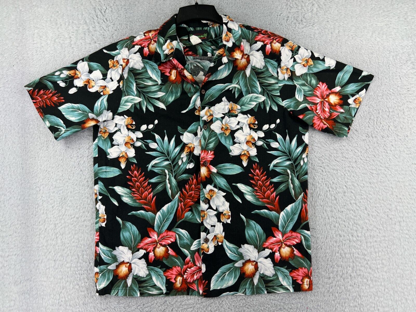 VINTAGE Island Aloha Wear Mens Extra Large Green … - image 1