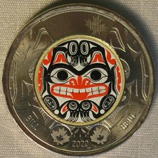CANADA / KANADA_2 Dollars 2020_Bill Reid_comm. coin_coloriert_lose_unc