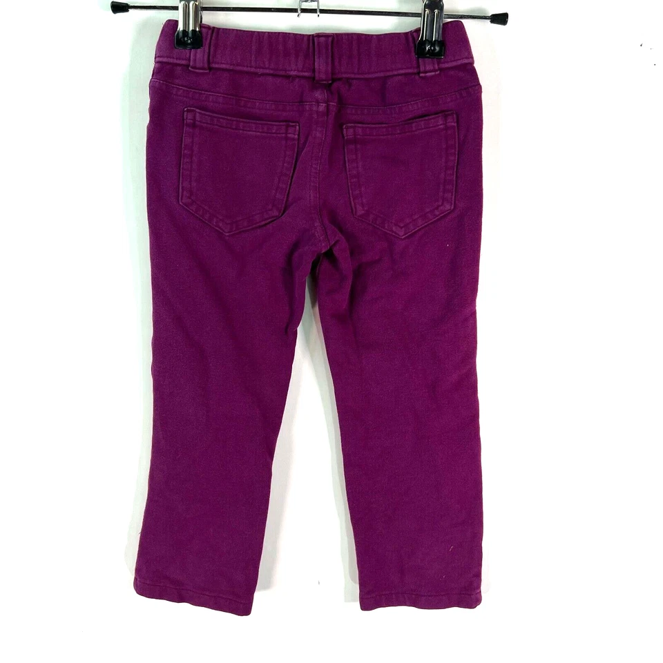 Pantalones morados elásticos adornados con corazón Greendog para niñas pequeñas talla 3T Foto 2 de 4
