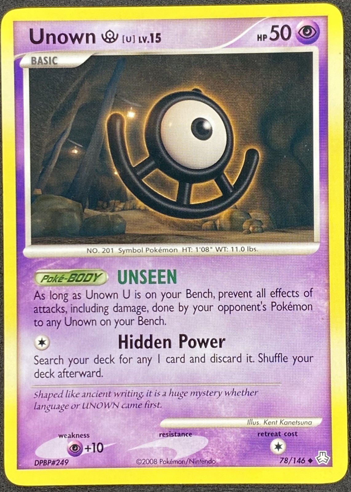 Pokémon Unown U 78/146 LA Legends Awakened LP/NM
