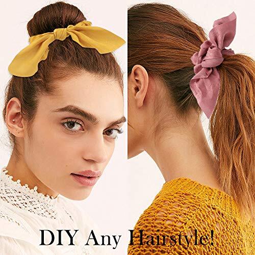 6 Pack Hair Elastic Scrunchies Chiffon Hair Scrunchies Hair Bow 01 Classic - Bild 3 von 6