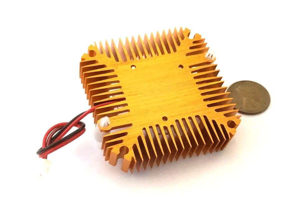 40 Pieces copper 12v 55mm 2PIN Aluminum Cooling Fan Heatsink Cooler VGA CPU A8 - Image 3 of 3