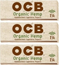 24-OCB 1-1/4 ORGANIC HEMP ROLLING PAPERS  50 LEAVES  PER BOOK NEW