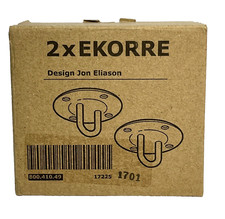IKEA Ekorre 800.410.49 2 Pack Galvanized Steel Swing Ceiling Mount Hooks