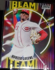 HUNTER GREENE RC 2022 TOPPS STADIUM CLUB CHROME BEAM TEAM REFRACTOR #BT-11 REDS