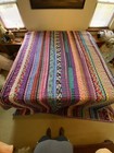 U.S. handmade Crocheted Afghan Blanket By Retired Hobbyist Approx 113x95 Unique