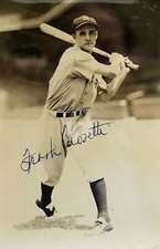 Frank Crosetti Baseball Player Signed RPPC Photo Postcard Copy