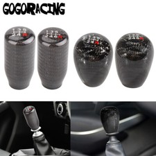 Black Racing Aluminum Carbon Fiber Manual Mt Gear Shift Shifter Knob 56 Speed