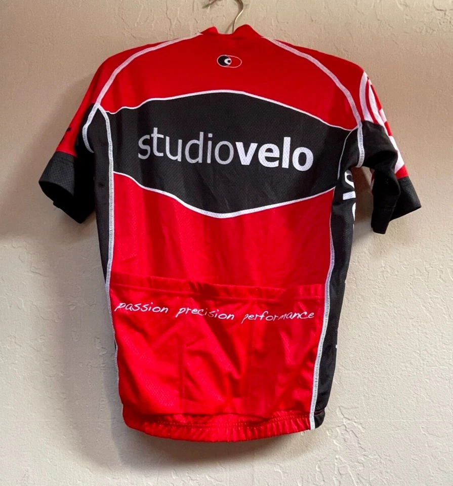 Мужская велосипедная футболка Capo Studio Velo сделано в Италии небольшая на молнии красная черная - Изображение 2 из 4