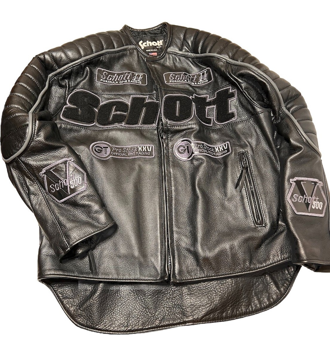 Schott Black Leather Riders Jacket XL Genuine Leather Schott Black Leather Riders Jacket XL Genuine Leather