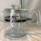 Vintage 7756 B Pyrex 6 Cup Glass Percolator Coffee Pot Flame Ware Complete Set