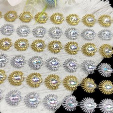 9m Long Brillant Strass Bordure Chaîne Plastique Garnitures DIY Crafts Vêtements