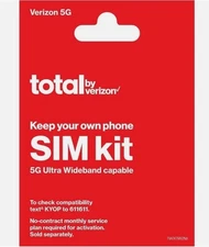 NEW Total Wireless by Verizon Keep Your Own Phone Prepaid 3-in-1 SIM Card Kit