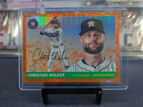 2025 Topps Chrome Platinum Orange Toile Refractor #/25 Christian Walker