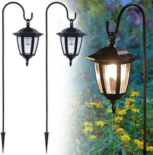 Dynaming 2 Pack Solar Hanging Lights Outdoor, Solar Powered Garden Decorative La