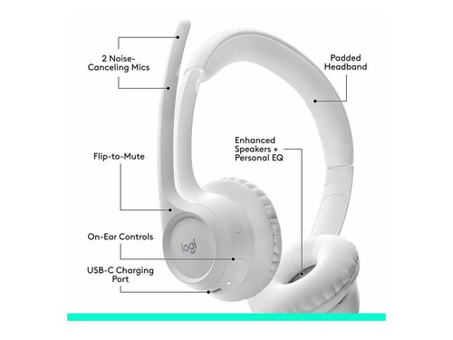 Logitech Zone 300 Wireless Bluetooth Headset With Noise-Canceling Microphone, - 第 2/5 張圖片