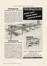 VTG 1949 Print Ad Thumaduke Duke Manufacturing Counters Warmers