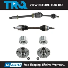 TRQ Front CV Axle Shaft Assembly Wheel Hub Bearing Kit Set 6pc for Camry Avalon