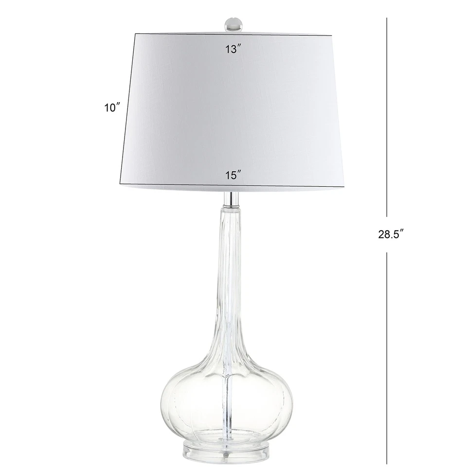 JYL1079C-SET2 Conjunto de 2 Abajures de Mesa Bette 28,5" Vidro Lágrima Lâmpada de Mesa LED... - Imagem 3 de 4