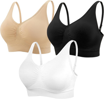 Pack De 3 Brasier Deportivo Sin Costuras Para Mujer Yoga Comodo Copas Removibles