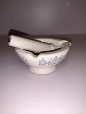 Vtg Merck Sharp & Dohme Porcelain Pharmacy Mortar / Pestle Ashtray