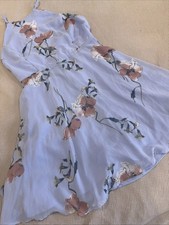 Lulus Women's Lavender Floral Backless Slip Dress Size M
