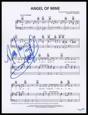 Monica "The Boy Is Mine" AUTOGRAPH Signed 'Angel of Mine' Sheet Music ACOA