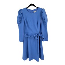 Eliza J Dress tie belt A-line blue size 6