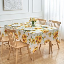 Sunflower Tablecloths 60 x 120 Floral Tablecloth Rectangle Table - Oblong Pol...