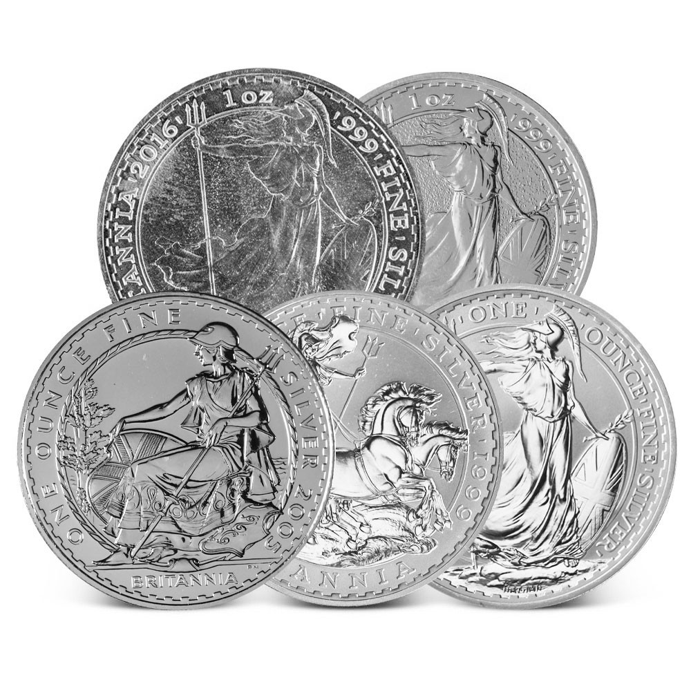 Britain Silver Coin 1 oz British Silver Britannia Coin (Random Year) | eBay