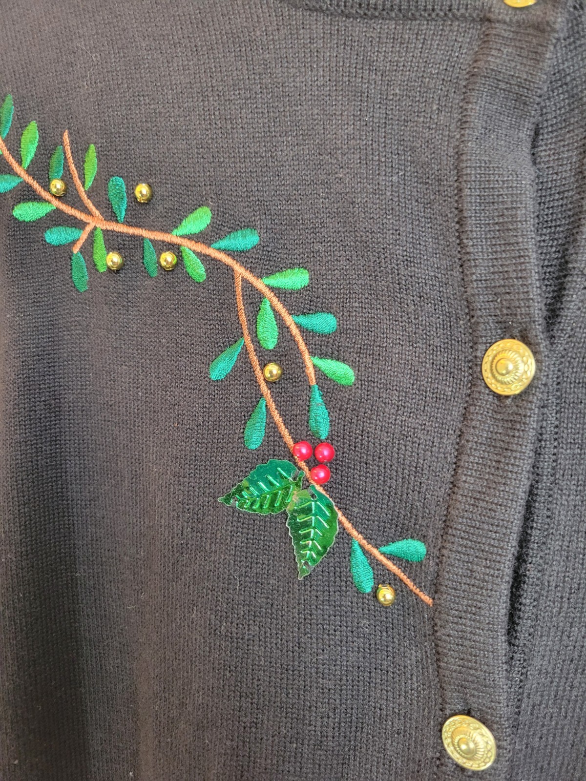 Classic Elements Black Cardinal Holly Embellished… - image 7