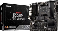 MSI - B550M PRO-VDH WIFI (Socket AM4) AMD B550 MATX DDR4 Wi-Fi 6 Motherboard ...